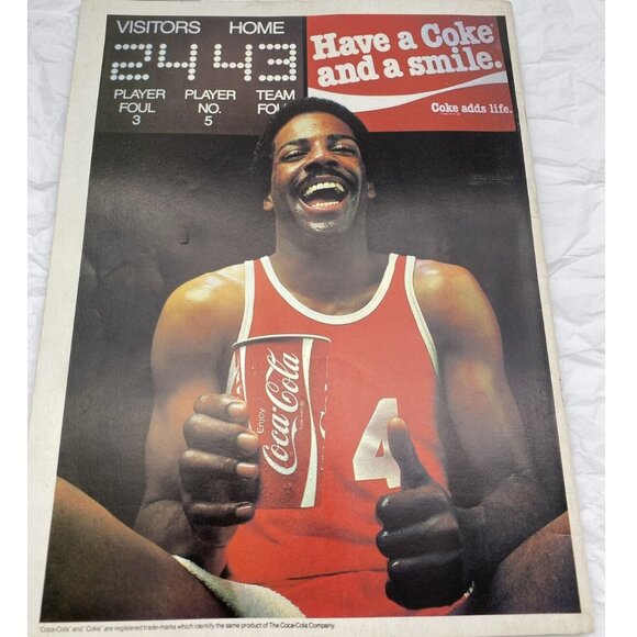Harlem Globetrotters‎ 1980 Program Booklet Vintage Have A Coke And Smile Advert - Picture 2 of 9
